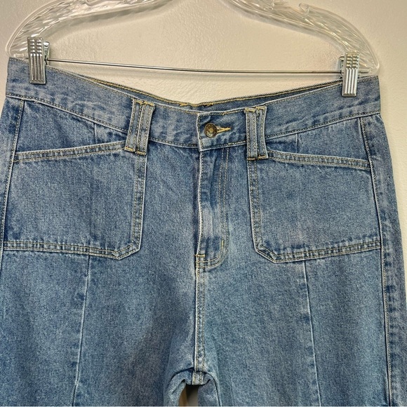 Lioness Women's High Rise Cargo Pockets Jeans Sz XXL Pockets Med Wash W 32 Y2K - Picture 3 of 11